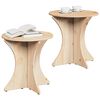 vidaXL Kaffebord 2 pcs Naturlig Heltre furu