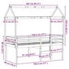 vidaXL H&oslash;yseng med tak 90x190 cm heltre furu