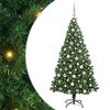 vidaXL Kunstig juletre med 300 LED gr&oslash;nn 180 cm PVC og St&aring;l og Plast