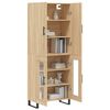 vidaXL Highboard sonoma eik 69,5x34x180 cm konstruert tre