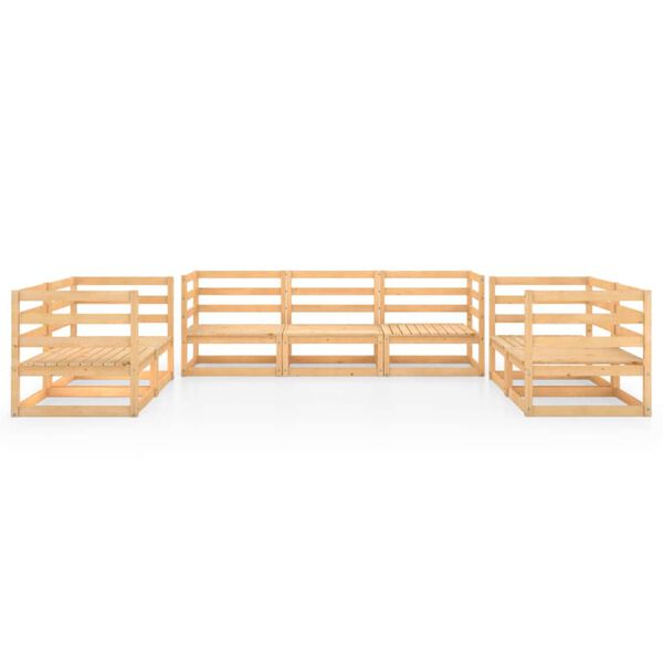 vidaXL Hagesofagruppe 7 deler heltre furu