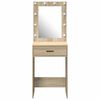 vidaXL Sminkebord med skuff Sonoma eik 50 x 41 x 135 cm Konstruert tre