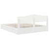 vidaXL Seng med Oppbevaring med skuff Hvit 180 x 200 cm Konstruert tre