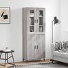 vidaXL Highboard gr&aring; sonoma 69,5x34x180 cm konstruert tre
