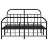 vidaXL Sengeramme i metall med hode- og fotgavl svart 140x190 cm