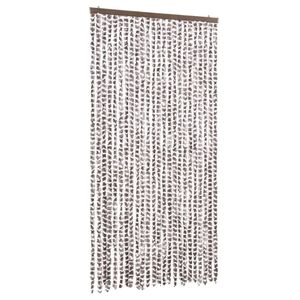 vidaXL Fluegardin gr&aring;brun og hvit 100x230 cm chenille