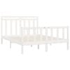 vidaXL Sengeramme hvit heltre furu 160x200 cm