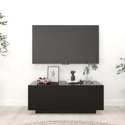 vidaXL TV-benk svart 100x35x40 cm sponplate