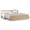 vidaXL Sengeramme med hodegavl 200x200 cm heltre furu