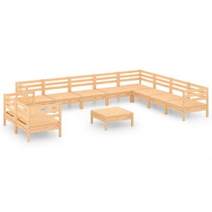 vidaXL Hagesofagruppe 11 deler heltre furu