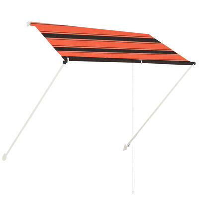 vidaXL Uttrekkbar markise 200x150 cm oransje og brun