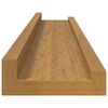 vidaXL Vegghylle med hylle 4 pcs Beige 60 x 9 x 3 cm Konstruert tre