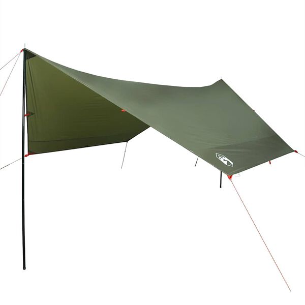 vidaXL Campingpresenning olivengrønn 462x306x211 cm vanntett