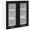 vidaXL Hengende skap Svart Eik 80 x 31 x 80 cm Konstruert tre