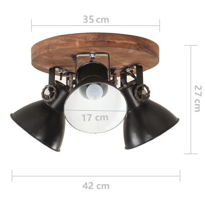 vidaXL Industriell taklampe 25 W svart 42x27 cm E27