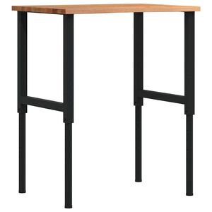 vidaXL Arbeidsbenk lysebrun 80x60x(71,5-98) cm heltre eik