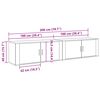 vidaXL Veggmontert TV-hylle sett 2 pcs Gamle tre 100 x 34,5 x 40 cm