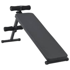 vidaXL Sit Up Benk Svart 124 x 33,5 x 55 cm Pulverlakkert st&aring;l