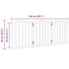 vidaXL Hundeport sammenleggbar 3 paneler brun eik 150 cm poppeltre