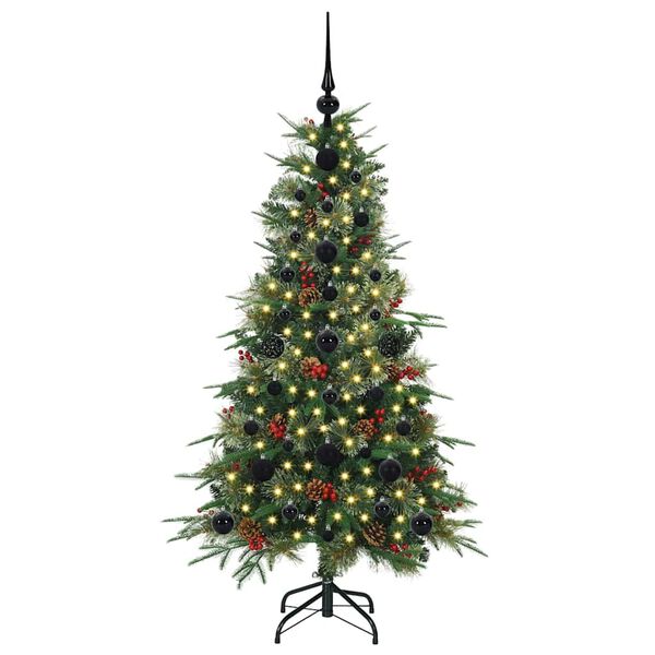 vidaXL Kunstig sammensatt juletre med 150 LED gr&oslash;nn 120 cm PE og PVC