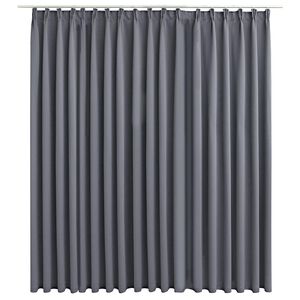 vidaXL Lystett gardin med metallkroker gr&aring; 290x245 cm
