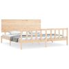 vidaXL Sengeramme med hodegavl Super King heltre
