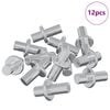 vidaXL Hylla Peg Ensfarget 12 pcs s&oslash;lv 8,6 x 8,6 x 14,6 mm St&aring;l