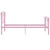 vidaXL Sengeramme med fotballdesign rosa metall 90x200 cm