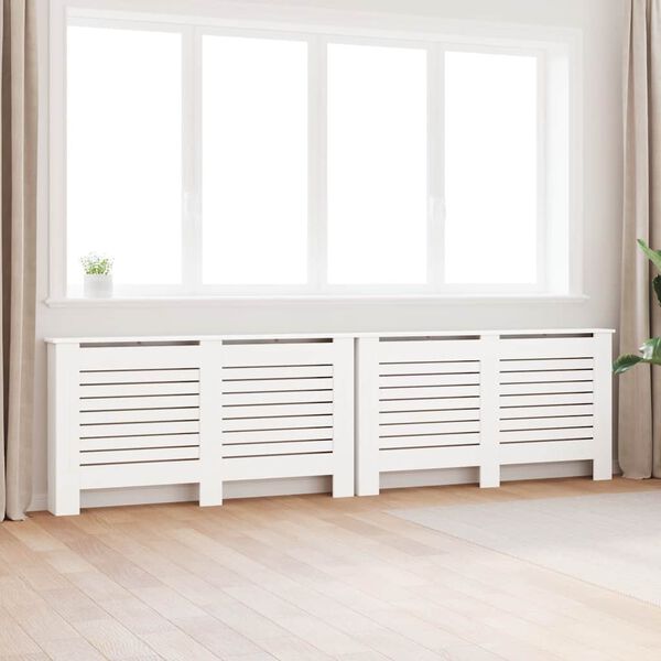 vidaXL Radiatordeksler 2 stk hvit 152x19x81,5 cm MDF