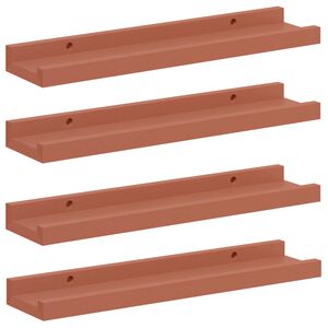 vidaXL Vegghylle 4 stk. R&oslash;d 40 x 9 x 3 cm Konstruert tre