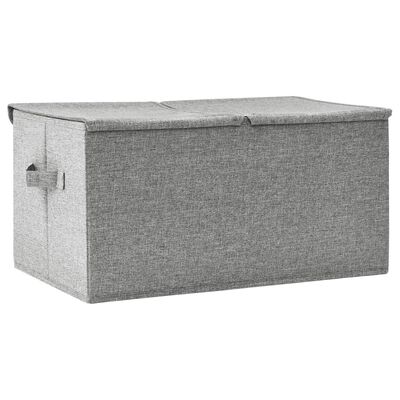 vidaXL Oppbevaringsboks stoff 50x30x25 cm grå