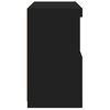 vidaXL Skjenk med LED-lys svart 60x37x67 cm