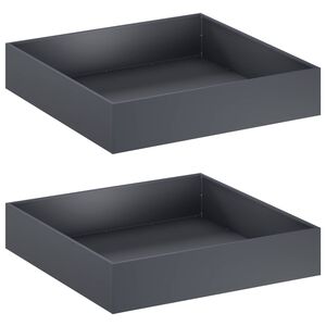 vidaXL Hageblomsterpotte 2 stk. Antrasitt 80 x 80 x 12 cm