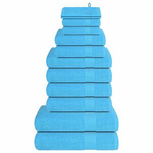 vidaXL 12-delers h&aring;ndklesett FROGN turkis 360 gsm