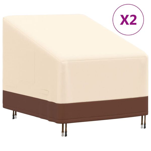 vidaXL Hagestoltrekk 2 stk 79x97x48/74 cm 600D Ooxfordstoff