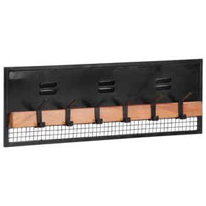 vidaXL Veggmontert klesstativ 90x11x30 cm heltre mango