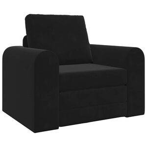 vidaXL Sammenleggbar Sofa seng Svart 98 x 71 x 83 cm Fl&oslash;yel