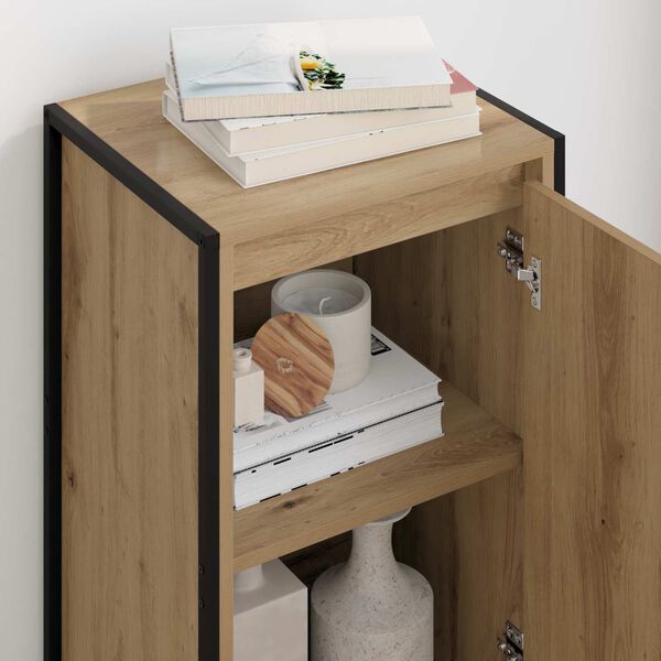 vidaXL Serviesskap Kunstnerisk Eik 43 x 36 x 75,5 cm Konstruert tre