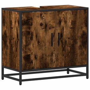 vidaXL Servantskap r&oslash;kt eik 65x33x60 cm konstruert tre