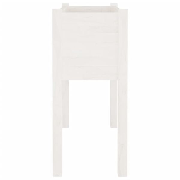 vidaXL Plantekasse hvit 70x31x70 cm heltre furu