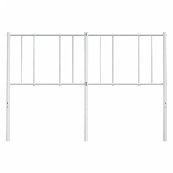 vidaXL Utskiftbar sengegavl i metall hvit 160 cm