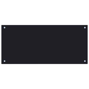 vidaXL Kj&oslash;kkenplate svart 90x40 cm herdet glass