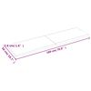 vidaXL Bordplate lysebrun 180x50x(2-4)cm behandlet heltre naturlig