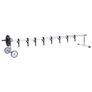 vidaXL Oppruller til bassengtrekk med base i rustfritt st&aring;l