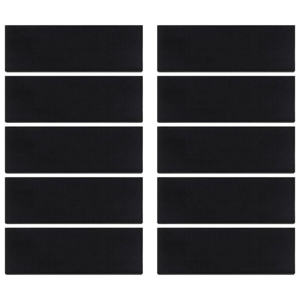 vidaXL Trappetrinn 10 stk 25x75 cm gummi