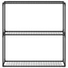 vidaXL 3-lags plantehylle Svart 100 x 32 x 102 cm St&aring;l