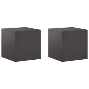 vidaXL Planteholder 2 pcs Svart 40 x 40 x 40 cm St&aring;l