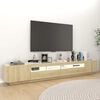 vidaXL TV-benk med LED-lys sonoma eik 260x35x40 cm