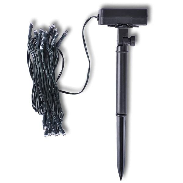 Soldrevet 24 LED Lysstreng, 3,8 m, 2stk