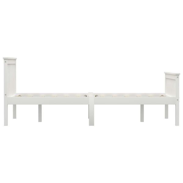 vidaXL Sengeramme hvit heltre furu 120x200 cm